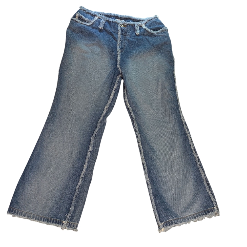 Carolina Blues Frayed Jeans